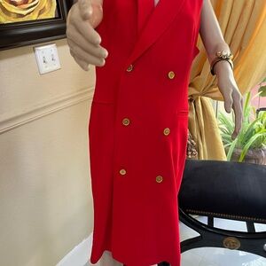 Shelby & Palmer Red Double-Breasted Dress